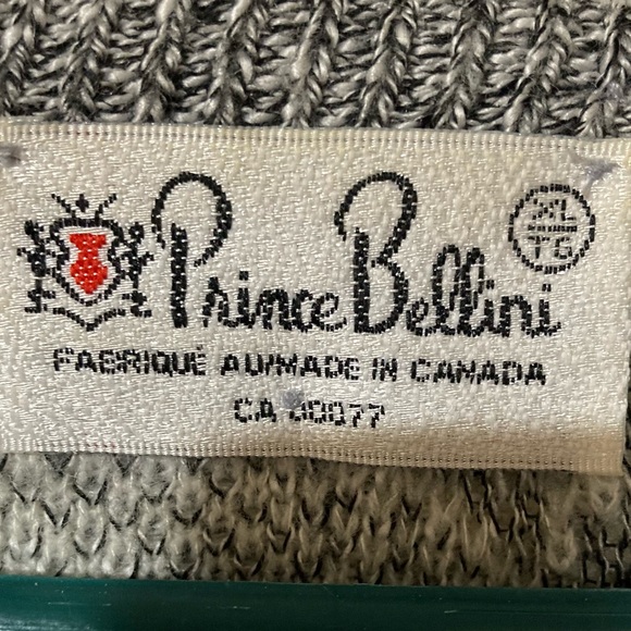 Vintage Men’s Cardigan Prince Bellini Funky Geometric Knit Sweater Sz XL - Picture 5 of 5